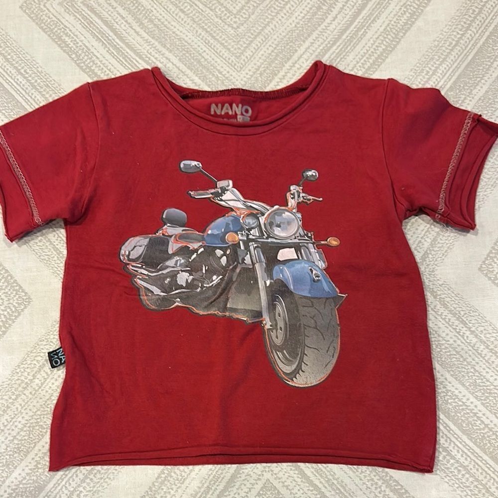 Nano Little Kids Red Motorcycle Graphic T-Shirt